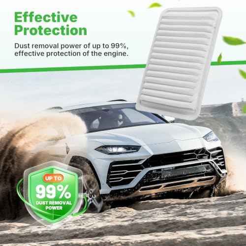 Image of 2PCS Engine Air Filter Fit for 2007-2009 Toyota Camry 2.4L Gas, 2010-2017 Camry 2.5L Gas, 2009-2016 Venza 2.7L Gas Air Filter Replacement Engine Filter Automotive Accessories# CA10171