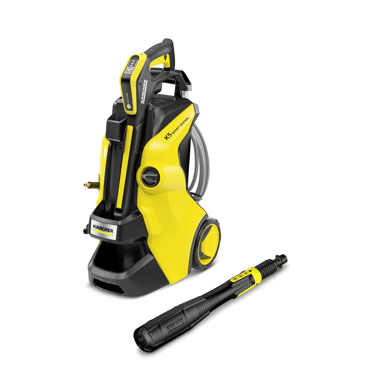 Kärcher Hidrolimpiadora K 5 Smart Control Flex, presión: 145 Bar, caudal: 500 l/h, Rendimiento: 40 m²/h, Pistola de Alta presión, Boquilla Turbo, Lanza pulverizadora.