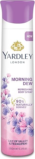 Yardley London Morning Dew Refreshing Deodorant Body Spray for Women, 150 ml