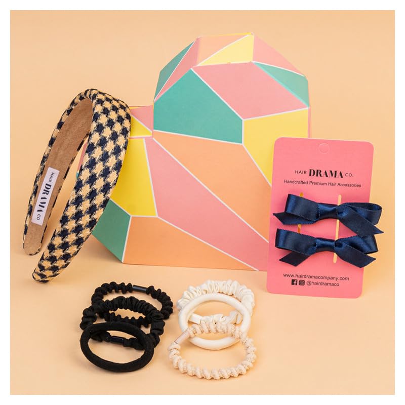 Hair Drama Co Dreamy Gift Box 1 Hair Band, 2 Mini Hair Bows, 6 Hair Ties |Hair Bows Set| Hairband for Women | Assorted Stylish Fashion Hair Accessories | Kids Hair Accessory Gift Collection (B0D95V9DC9) Amazon Price History, Amazon Price Tracker