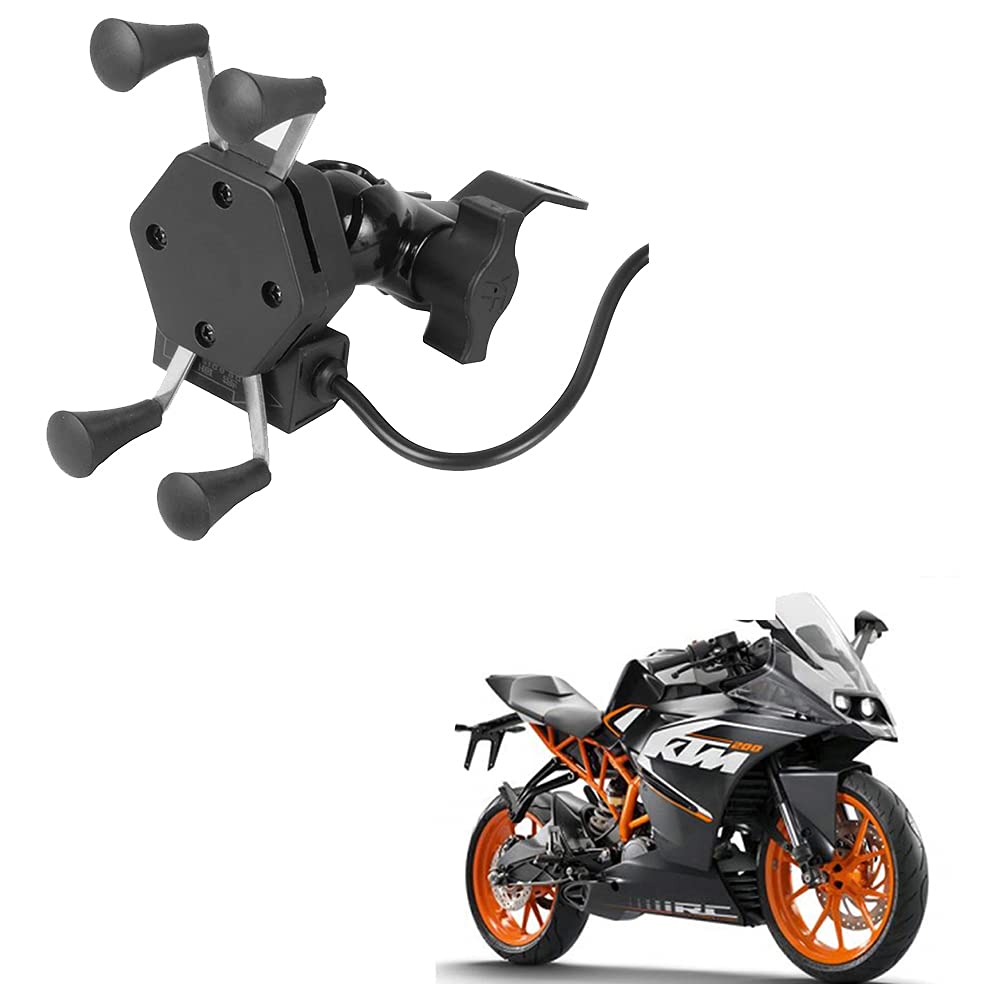 Auto Pearl Waterproof Motorcycle Bikes Bicycle Handlebar Mount Holder Case(Upto 5.5 inches) for Cell Phone - KTM RC390 (Medium)-picture-19