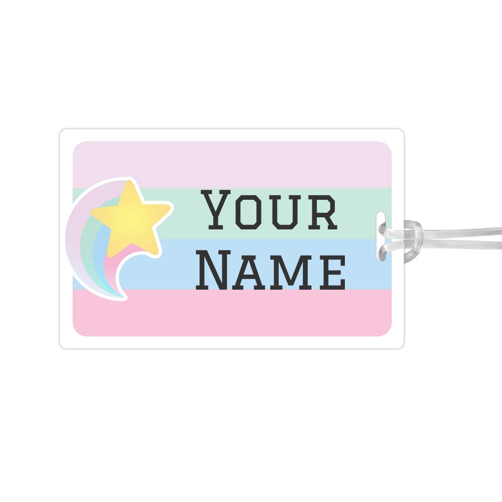 Kids Labels Durable Large Luggage & Bag Tag Shooting Star Design
