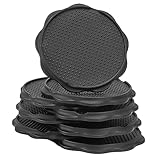 COBARYEN Furniture Pads for Camping Chairs Anti-Sinking Outdoor Furniture Cups Chair Leg Protectors for Sand, Lawn or Soft Ground (8, Black, 5.35 in)