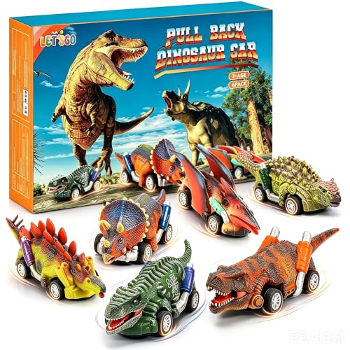 Stfitoh Toys for 2 3 4 5 6 Year Old Boys Girls Dinosaur Toys for Boy Age 2-6 Year Old Kids Dino Cars Toy Gifts for Boys Age 2 3 4 5 6 Toddler Toy Birthday Easter Gifts for Kids