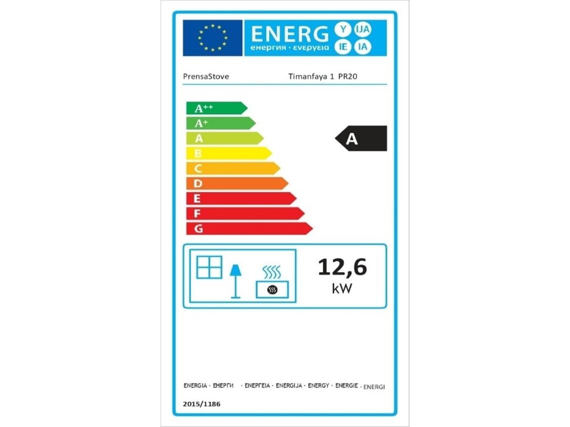 PRENSA Stove - Poêle à Bois avec Petit Four TIMANFAYA 1 – 12,6 KW – Acier 4 mm – Sortie Arrière – ECODESIGN 2022 – Format Moyen