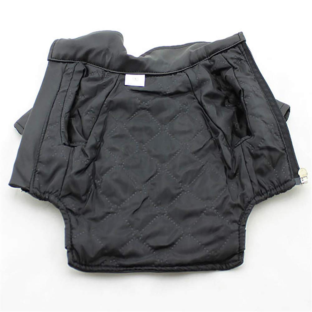 Cappotto Invernale Per Cani Giacca Da Moto in Pelle PU Per Cane, Cappotto Di Giacca in Pelle Cool Dog Abbigliamento Invernale Caldo Per Animali Domestici, Impermeabile Antivento,Nero,XXL