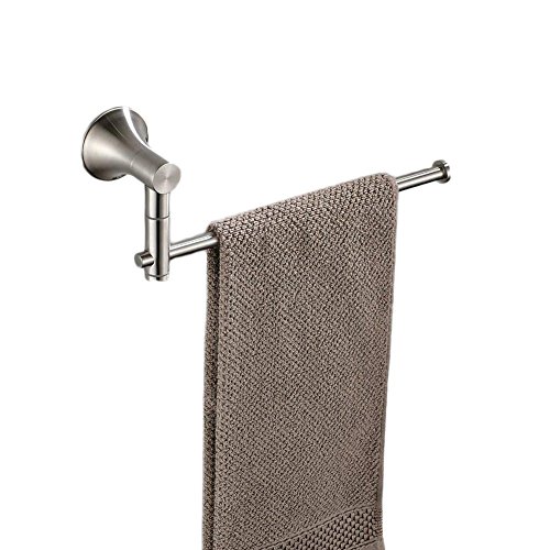 XINYU - Soporte para toallas de baño (montaje en pared, acero inoxidable cepillado, acabado en níquel)