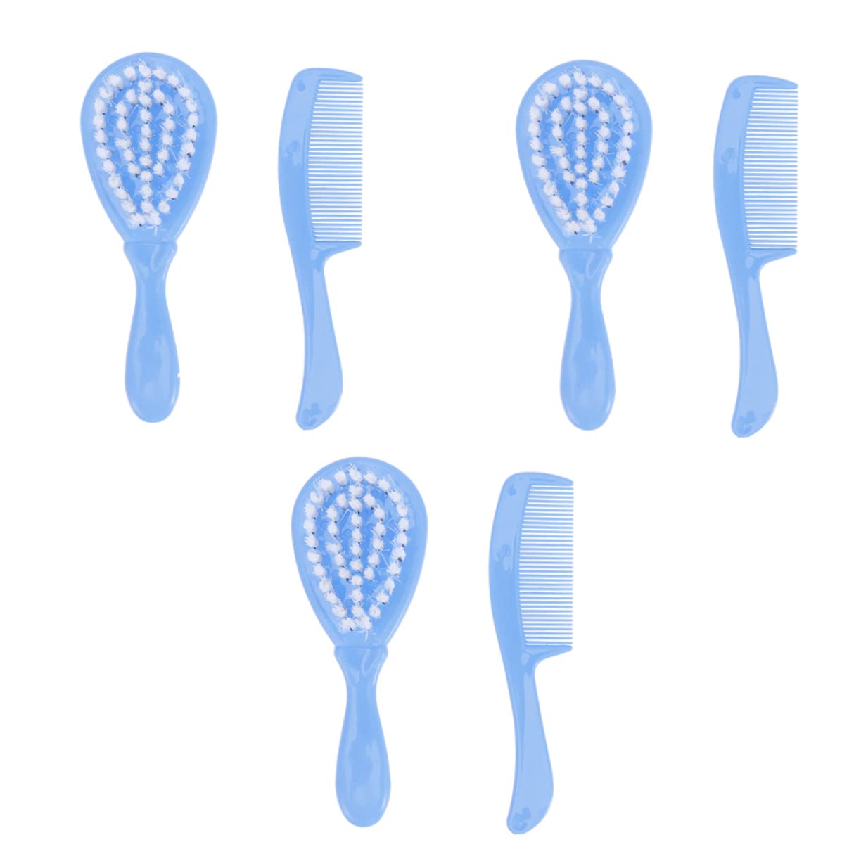 ifundom Shampoo and Dandruff Comb Set 3-Piece Boys and Girls Hair Gentle Brush for Toddlers Head Scrubber for Newborns Portable Bathing Set