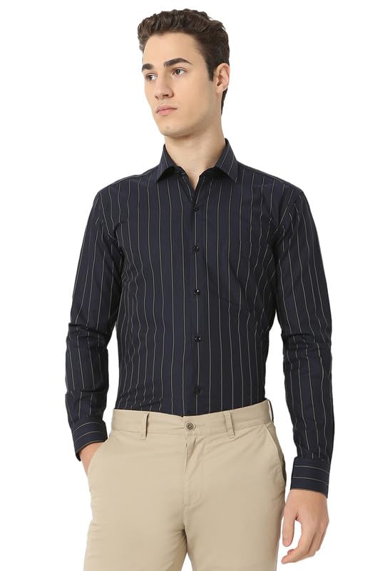 Image of Men's Striped Cotton Formal Shirt