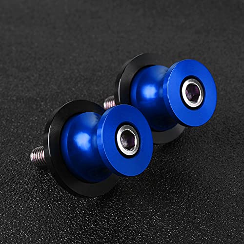 Universal 8mm Ständeraufnahme - 2Pcs M8*1,25 Bobbins Montageständer für S1000RR CB650R CBR650R Hornet CB600 Suzuki GSR600 SV650 V-Strom DL650 1000 1050 GSF 650 1200 1250GS - Blau