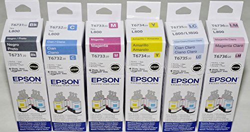 🔥 Flash Sale EPSON T673 6-Color Refill Ink Set For L800 / L1800 (Genuine Epson) Manufacturer: Epson