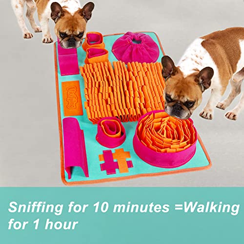 Vivifying Schnüffelmatte für Hunde, Interaktive Hundespielzeug für Langeweile und geistige Stimulation, Schnüffelteppich für Hunde Groß fördert natürliche Futtersuche und langsames Fressen
