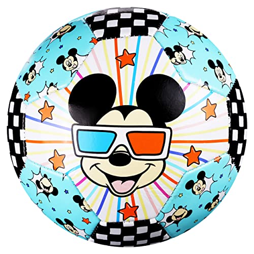 Disney Mickey Mouse Kids Soccer Ball Size 3 Officially Licensed Futbol for Boys and Girls Soccer Players Multi