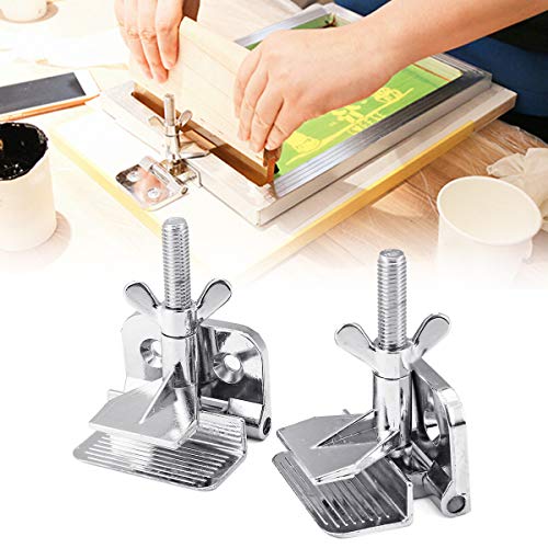 INTBUYING Screen Frame Butterfly Hinge Clamps Screen Printing Clamp Galvanized Alloy 2PCs