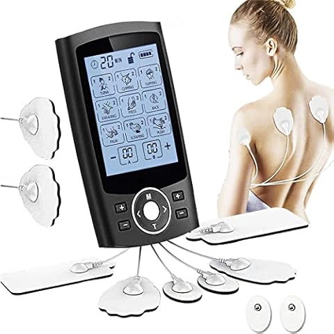 RobinEllis TENS Dual Channel Pain Relief Machine,EMS Muscle Stimulator with 36 Modes,Electro Stimulation with 10 Pads Replacement,for Pain Management Sciatic/Knee/Muscle and Joint Pain Relief Cover