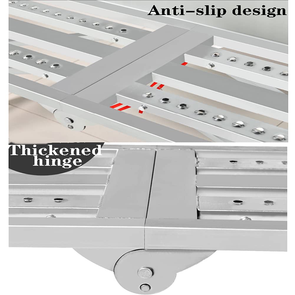 Andamio De Aluminio Escalera De Andamio Plegable Multiusos Ajustable Alta Capacidad De 882 Libras Diseño De Superficie Antideslizante para Decoración Interior Y Exterior