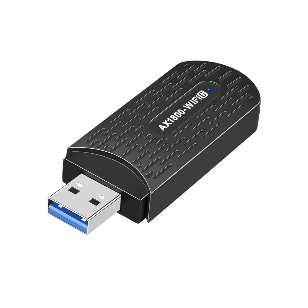 Adattatore WiFi USB 1800 Mbps Dual Band AX1800 2.4G/5GHz scheda di rete WiFi Dongle USB3.0 per PC, laptop, Windows