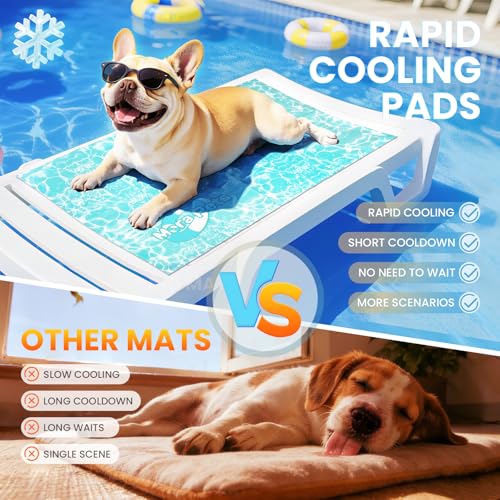 Pawtasy Dog Cooling Mat Durable Pet Cool Mat for Dogs, 100 x 60cm XL Non Toxic Gel Pressure Activated Self Cooling Pad for Large Dogs, Wear-Resistant Cooling Dog Bed for Large Crates and Car Travel - Image 4