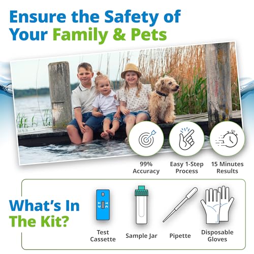 5Strands Blue Green Algae Test Kit, On Site Lake & Pond Water Testing, Water Safety Test, Algae Detection, Fast 15 Minute Results