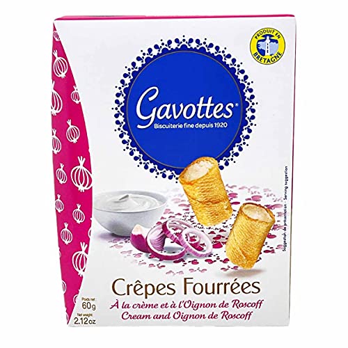 Gavottes Crêpes Fourrées Mini Pfannkuchen gefüllt mit Sahne und Zwiebel von Roscoff AOP