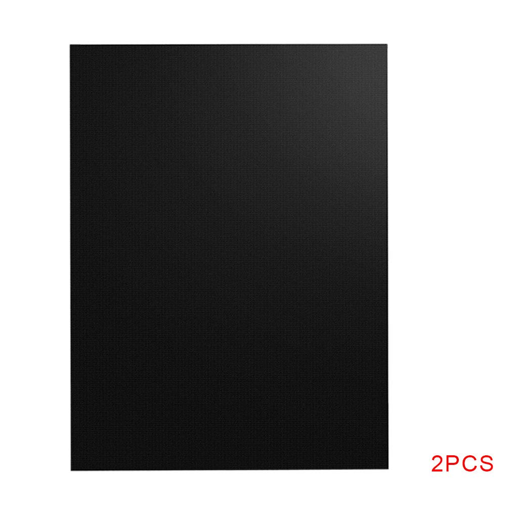 10 Set 2 Stück Antihaft-Grill-Pad Barbecue Backpad Wiederverwendbare Kochplatte Party Grillmatte Schwarz 2 Stück