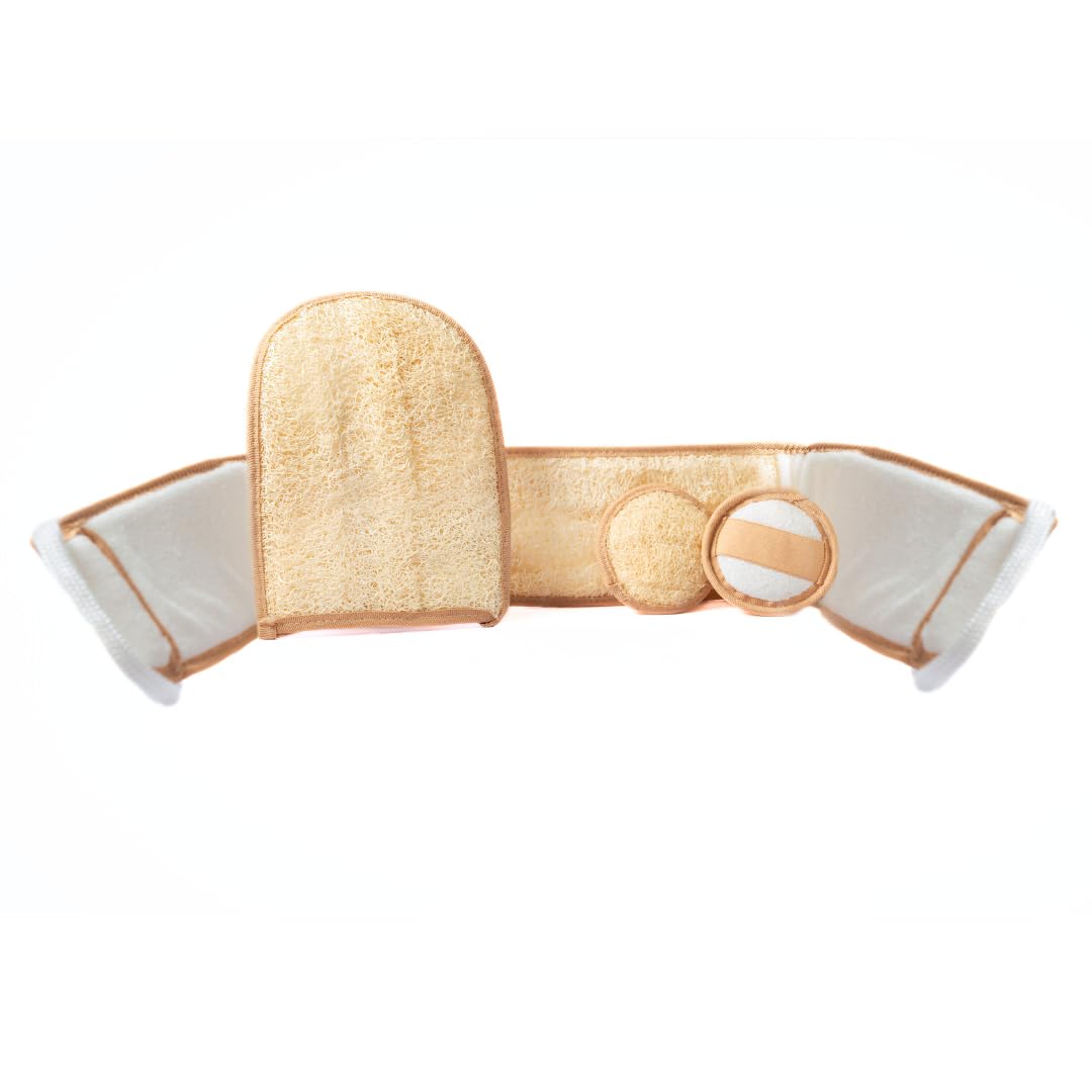 Luffa-Schwamm Essentials Set natürlicher Luffa-Pads Gesichtsreinigung Badeschwamm Peeling-Pad Luffagurke Luffakürbis Körper Gesicht Dusche Bad Abschminkpad Waschbar Loofahcrafts