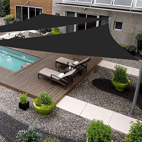 SHADEWIZ Right Triangle 5' x 8' x 9.4' Black Sun Shade Sail swz12 Canopy Awning for Patio Backyard Lawn Garden Outdoor Activities UV Block Mesh Netting, We Can Make Custom Sizes