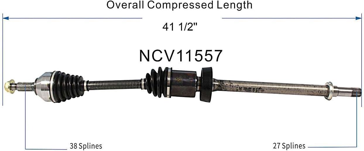 GSP NCV11557 CV Axle Shaft Assembly - Right Front (Passenger Side)