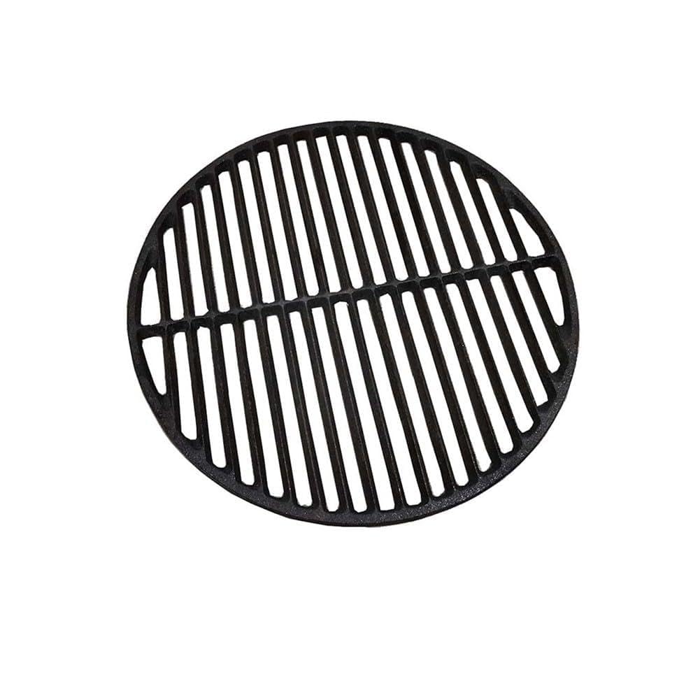 Okrągły żeliwny ruszt do grillowania na węgiel drzewny i gazowy - pasuje do grilli 25-45 cm, trwała czarna siatka do gotowania na świeżym powietrzu, idealna dla entuzjastów grillowania