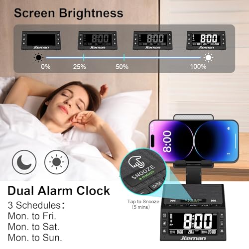 JTEMAN-Gifts-for-Men-WomenCell-Phone-Stand-with-Wireless-Bluetooth-SpeakerAdjustable-Cool-Tech-Kitchen-GadgetsUnique-Birthday-Gifts-for-MenWomen