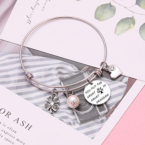 I Love You Grandma Bracelet for grandma birthday bangle for Grandmother bangle for new Grandma bangle for Grandmother bracelet for Appreciation bracelet stepmom gift for mother gifts (Grandma Bangle) - Image 4