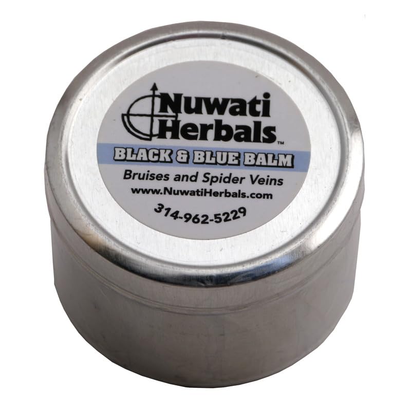 Herbal Bruise Relief and Spider Vein Treatment Balm with Horse Chestnut and Arnica for Varicose Veins; Therapy for Healing Bruising - Black & Blue Balm by Nuwati Herbals, 4 Ounces