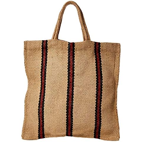 Turtle Bags Jute Bag with Red and Black Stripes 25g Cover