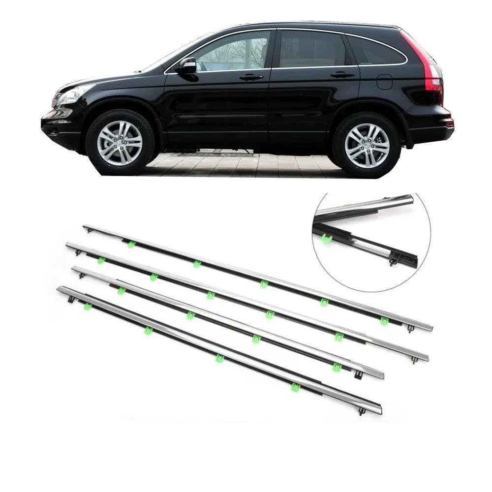 Striscia Tenuta Portiera 4 Pezzi Guarnizione In Gomma Cromata Finestrini Esterni Per CR-V 2007-2011 Guarnizione Protettiva In Vetro Laminato Esterno Guarnizioni