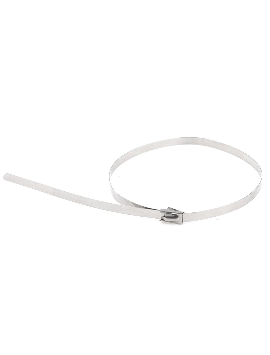 Aexit 30pcs Strap Hose Clamps Clamp Stainless Steel Zip Cable Ties Snap Grip Hose Clamps Wrap 4.6mmx450mm