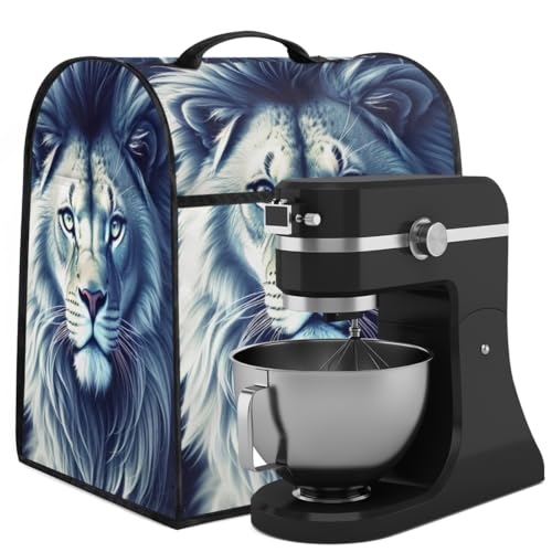 Coffee Maker Cover Animal Lion Kitchen Appliance Covers Small Appliance Covers Blender Cover Juicer Cover Dust Covers for Kitchen Appliances with Top Handle and Pockets,Washable,B789