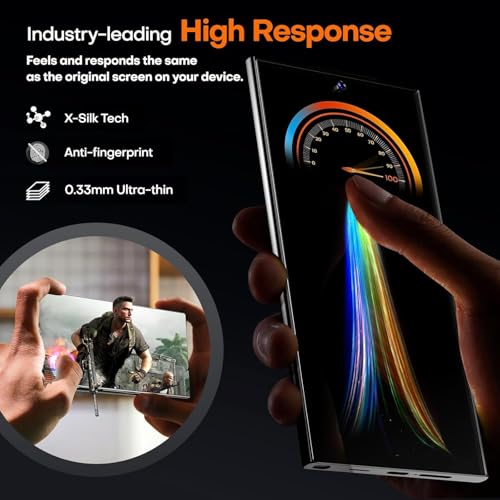 Image of Mr.Shield TI-Fit Tempered Glass Screen Protector Guard for Samsung S24 Ultra, [1 Pack] [Easy Auto Alignment Frame] Case Friendly