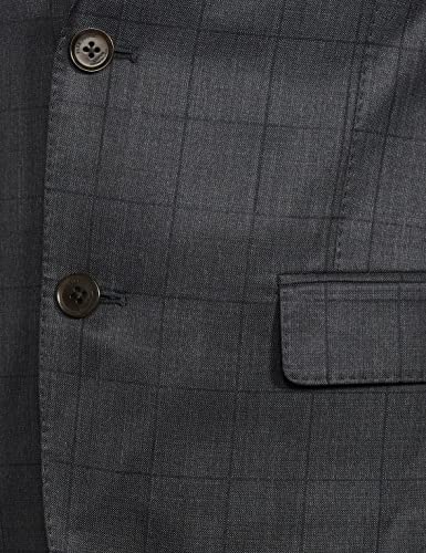 Image of Park Avenue Wool Men's Full Sleeve LUXUS FIT Medium Grey Formal Suit