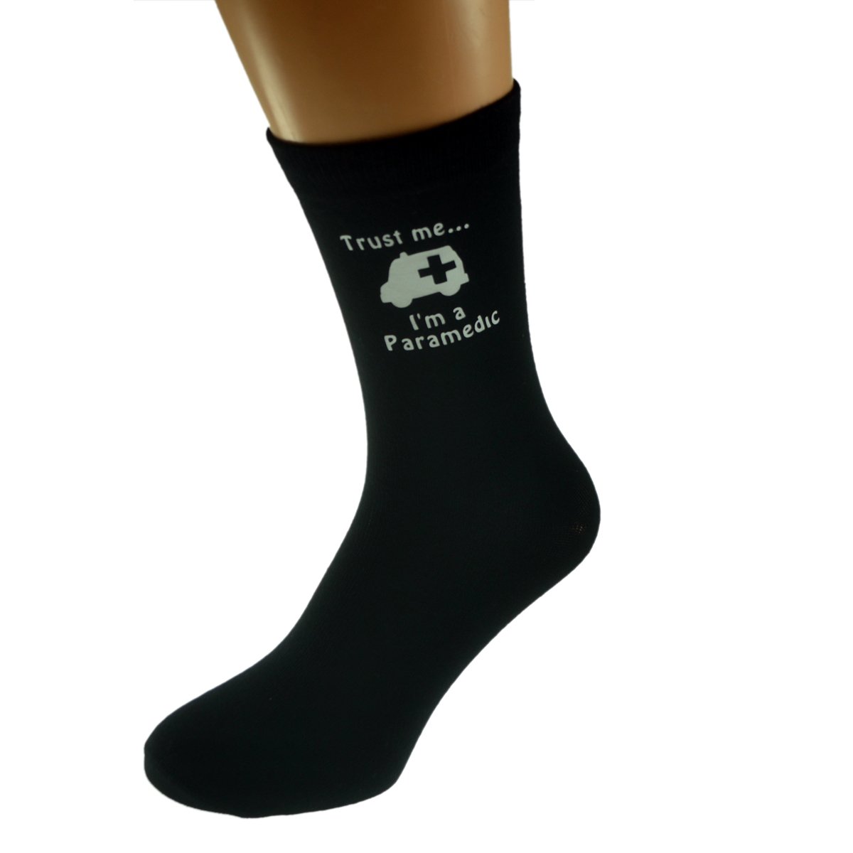 Gtr-Prestige Giftware Men's Black Trust Me I'm A Paramedic Socks Uk Size 5-12 - X6n513