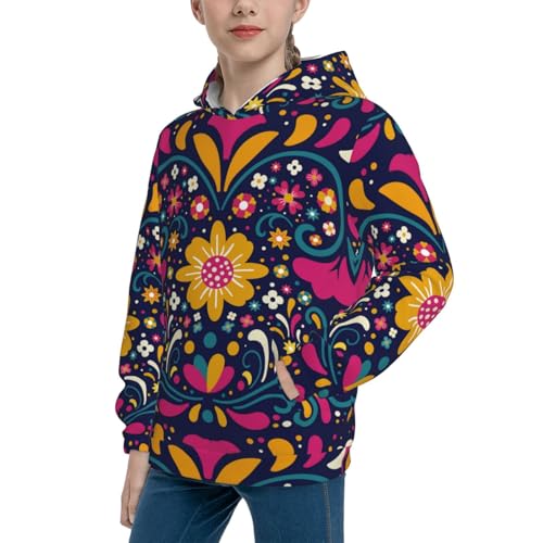 Cinco De Mayo Floral Kid Hoodies Boys Sweatshirts Girls Pullover with Pocket2
