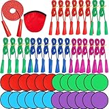 12 PCS Jump Ropes and 12 PCS Frisbees for Christmas Shoebox Gifts End of The Year Jump Ropes Graduation Frisbees Gifts for Christian Charity Donation