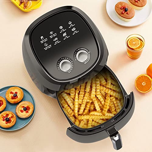 Image of Air Fryer Oven, 4.0 L Healthy Oil-Free Air Fryer, Electric Vegetable Air Fryer Easy Operation with Simple Knob Controls for Frying, Roasting, Grilling, Baking, Tray