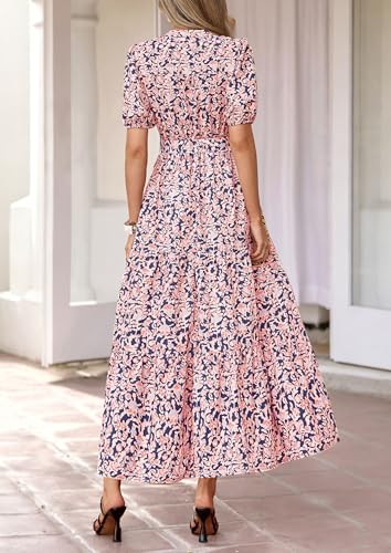 Image of PRETTYGARDEN Women's Summer Boho Floral Maxi Dresses