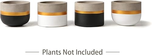 Miniatura 5 de Mkono Juego de macetas pequeñas para suculentas de 3 pulgadas, moderno recipiente pequeño para plantas de interior, decoración de Navidad, hogar,