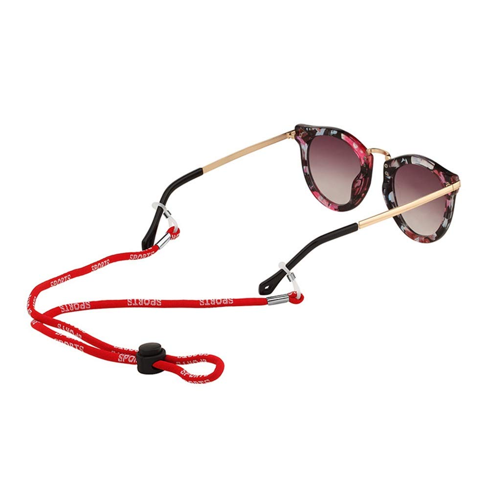 Lunettes de soleil chaîne de lunettes, Chaîne de lunettes de sport, cordon de lunettes, fixation réglable, épaisse, quatre couleurs