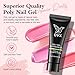 Poly Nail Gel Kit with 10 Colors (15g Each), All-in-One Acrylic Nail Kit with Mini UV Lamp, Slip Solution, Base & Top Coats, Nail Extension Gel Set with Tools, Beginner Friendly Christmas Gift Set