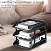 File Trays for Desk Stackable,Desk File Organizer, 3 Tier Paper Organizer Letter Tray, Stackable Desktop Document Shelf Tray Paper Sorter File Holder for Office Home School Organization