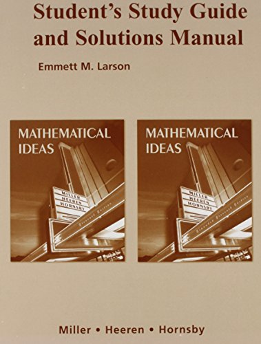 Mathematical Ideas with Student Study Guide and... 0321526686 Book Cover