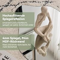 Muzilife Asymmetrischer Rahmenloser Spiegel zum Aufhängen, 50 x 85cm – Ansicht 5