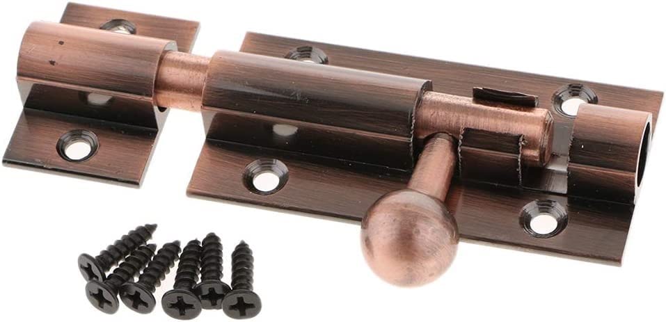Boulon de portail et loquet de verrouillage de porte coulissante solide 4" cuivre